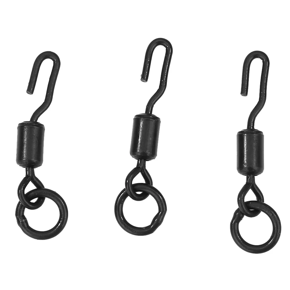 20 قطعة دوارة دوارة سريعة التغيير لأداة صيد سمك الشبوط روني مريحة باللون الأسود لتحسين كفاءة كبيرة