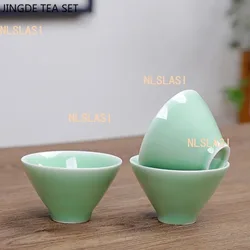 3pcs Customized Celadon Teacup Chinese Ceramic Tea Cup Set Household Small Tea Bowl Master Cup Traditional Tea Accessories