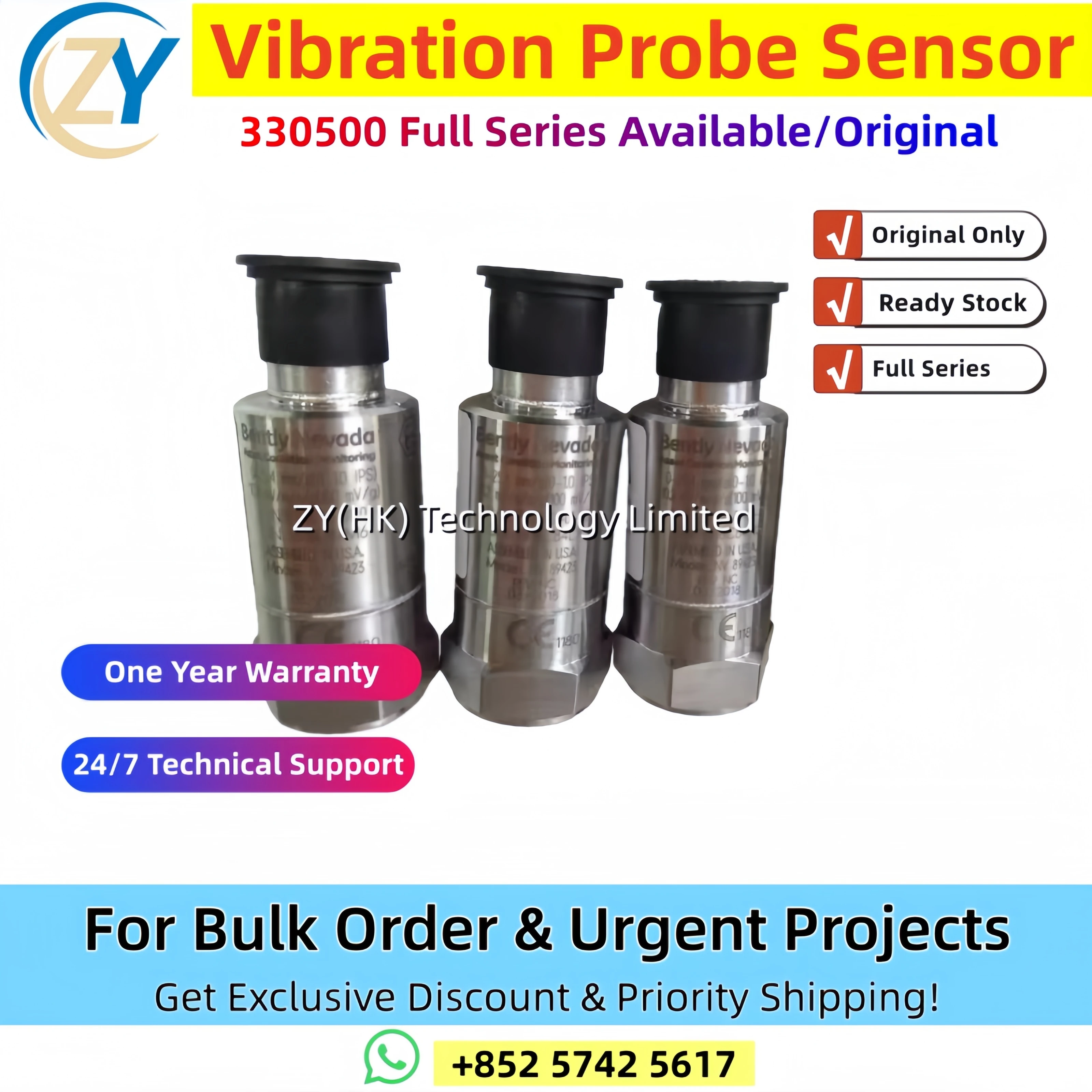 

100% Original 330500-02-00 330500 Full Series Explosion-Proof Vibration Probe Sensor