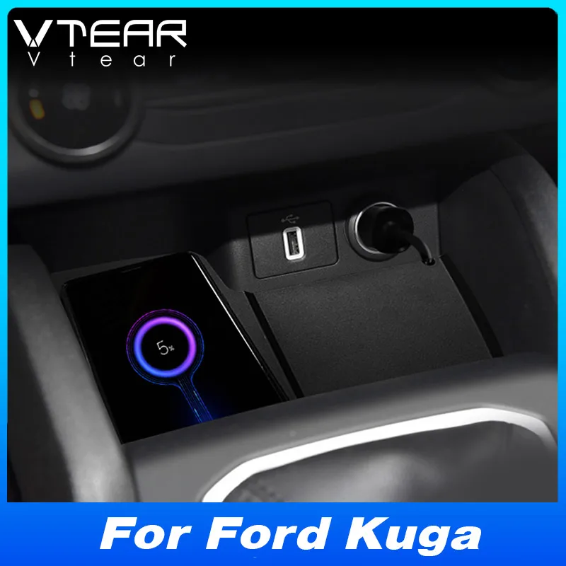 

Car Wireless Charger 15w Center Console Fast Cell phone Charging Panel Adapter For Ford Kuga 2022 Modification Accessories