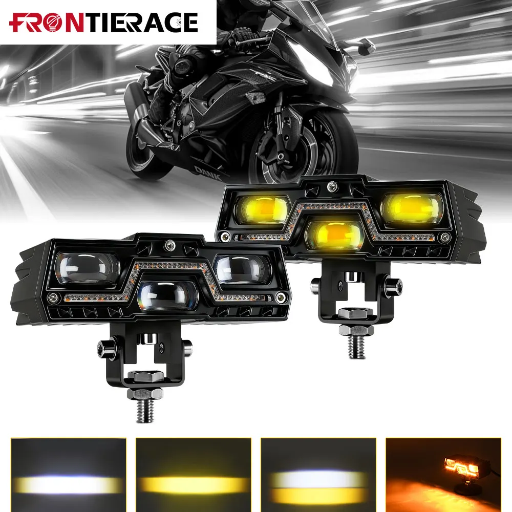 

Вспомогательная фара, проектор, противотуманная фара дальнего действия, белый, красный светодиодный прожектор 6000K для ATV, грузовика, велосипеда, внедорожника, UTV