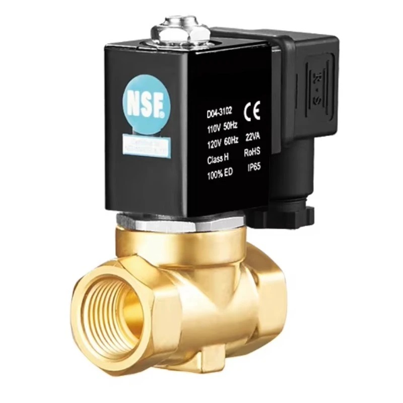

NRSP-A Series Small Size NSF Certified Lead Free Brass Direct Acting Solenoid Valve 1/4'-1/2' AC220V DC24V Normally Closed