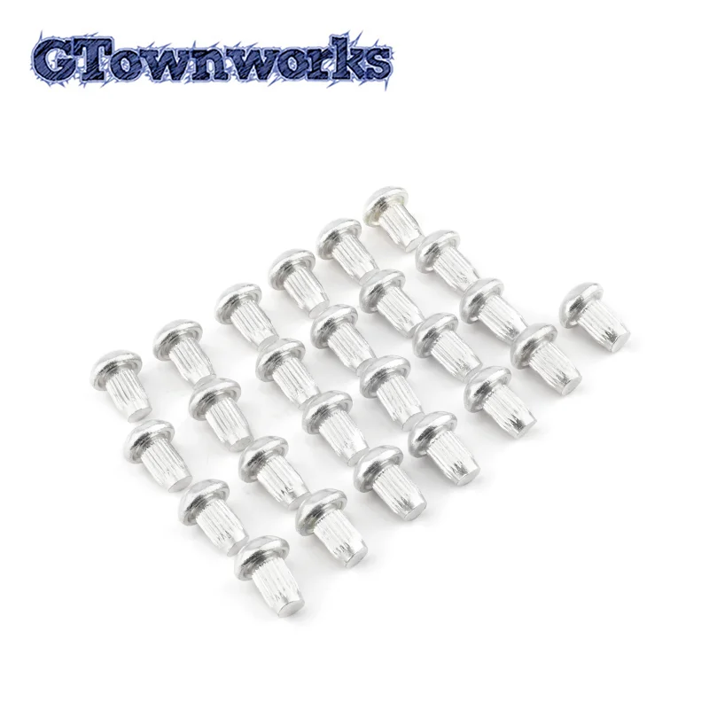 

GTownworks 100pcs 8.5mm/0.33" Aluminum Universal Wheel Rim Rivets Nuts For Car Rim Lip Decoration Auto Parts Wheel Rivets Nuts