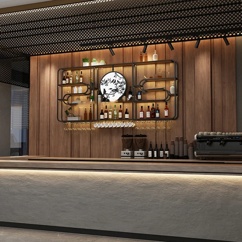 

Art Single Wine Rack Vintage Vertical Luxury Nordic Living Room Floor Standing Wine Rack Square Vinotecas Furniture Boutique