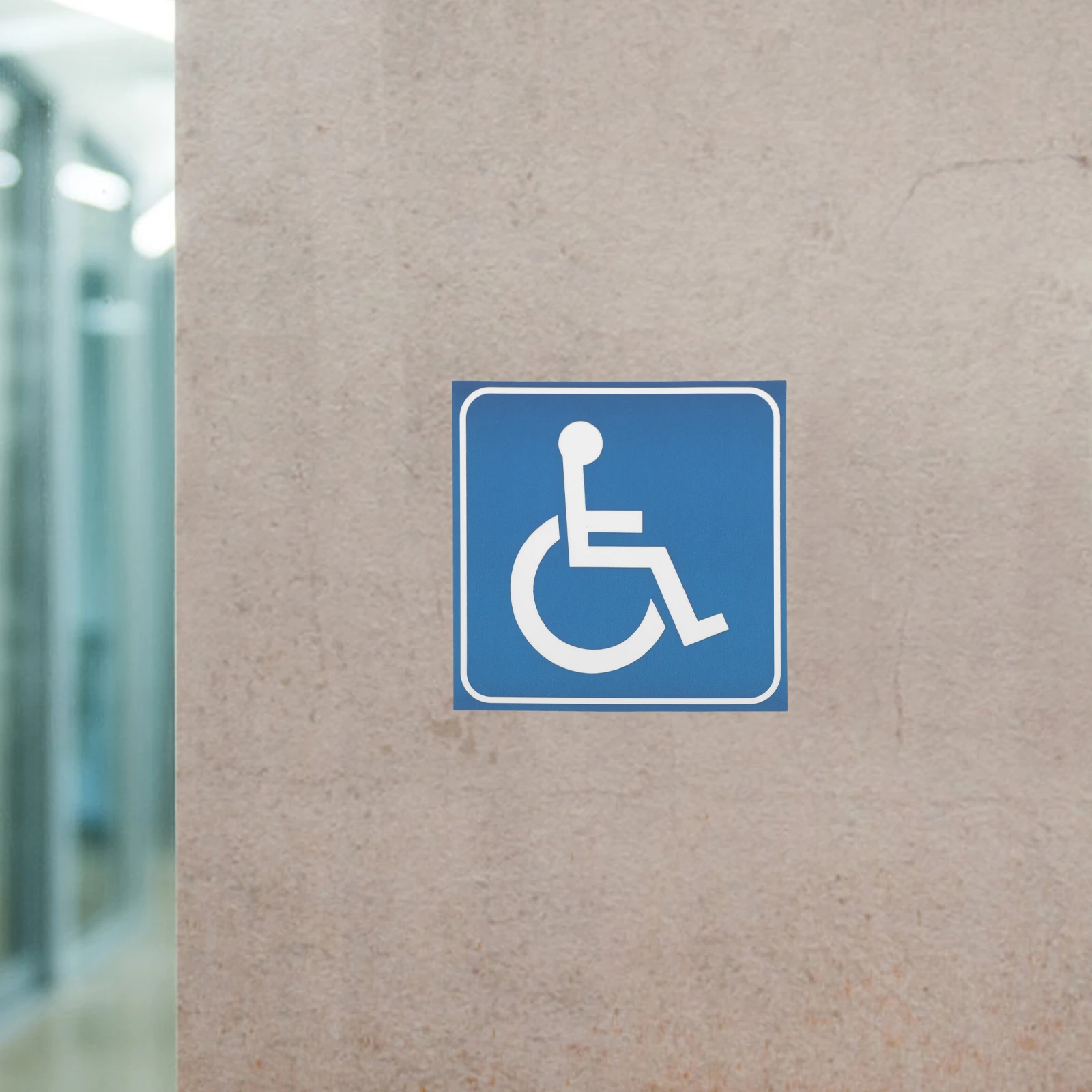 

4pcs Disabled Wheelchair Sign Stickers 3 Inch Waterproof Anti Scratch decals for Car Restroom Elevator Door Bulk Pack Practical