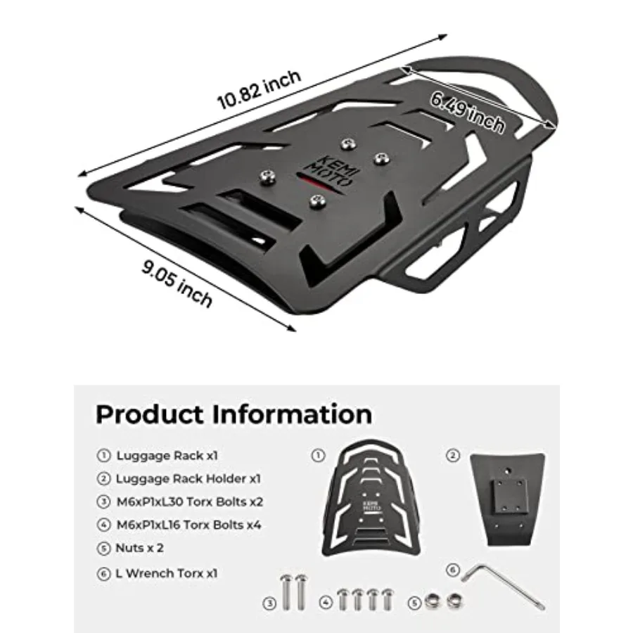 Porte-bagages arrière pour moto, Compatible avec Sportster S RH1250 20212024 2025, porte-bagages pour moto, rangement arrière noir f