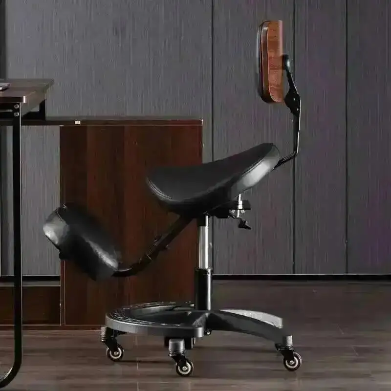 Kneeling Chair Office Saddle With Stool Ergonomic Back Support Heavy Duty Adjustable Rolling Kneel Chair for Dental Saloon Spa