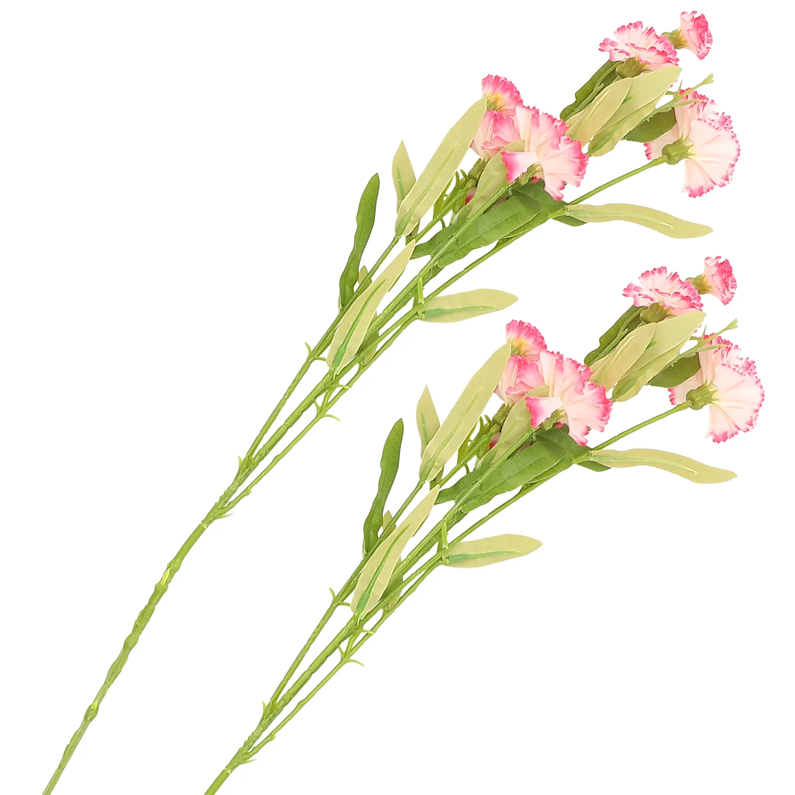 

2pcs Artificial Flowers Simulated Fake Carnations Decorations Elegant Faux Flower Bouquet Stems Home Lifelike Silk