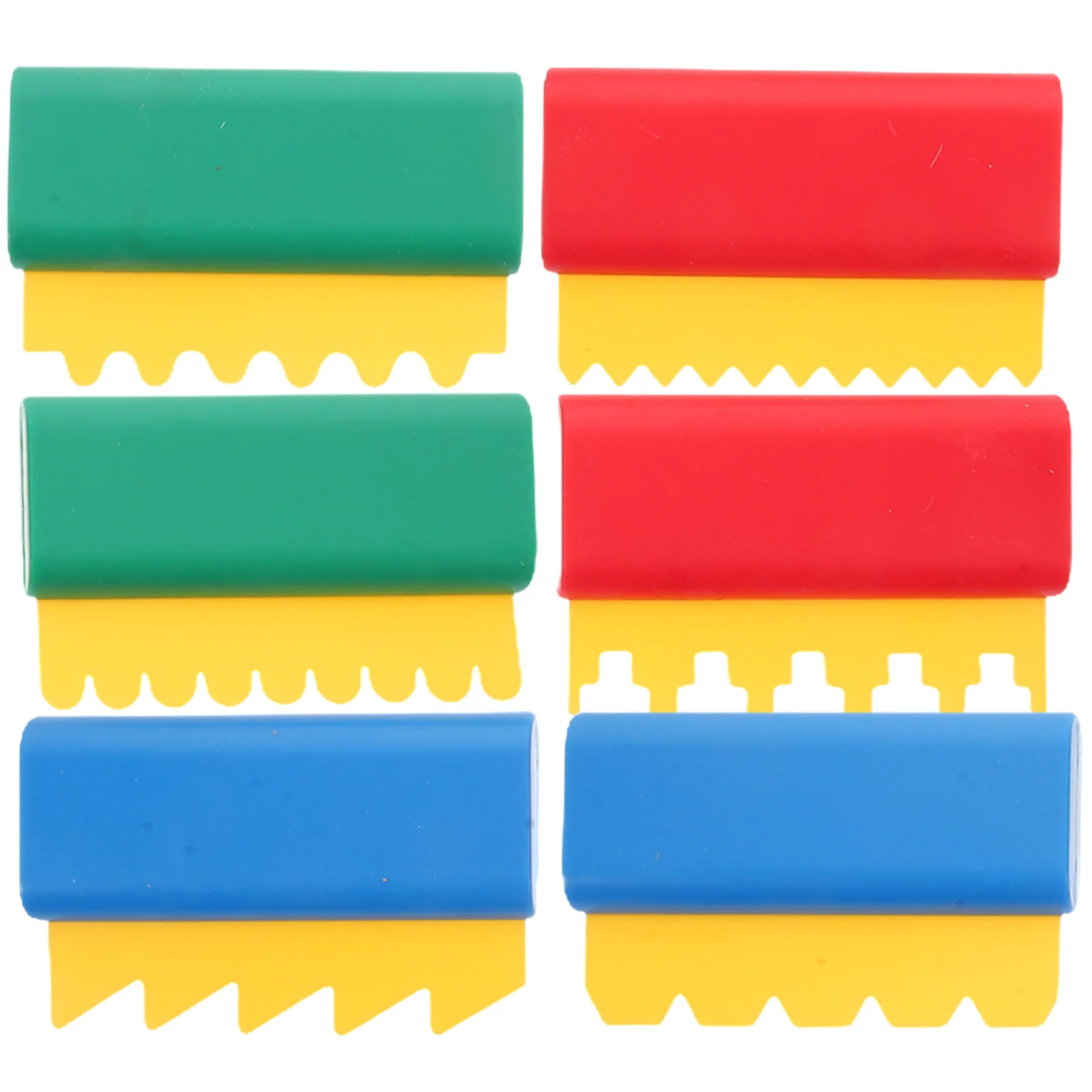 6 قطع فرشاة كشط الرسم خفيفة الوزن مكشطة طلاء بلاستيكية للأطفال DIY ملحقات الرسم الفني على الجدران لرياض الأطفال