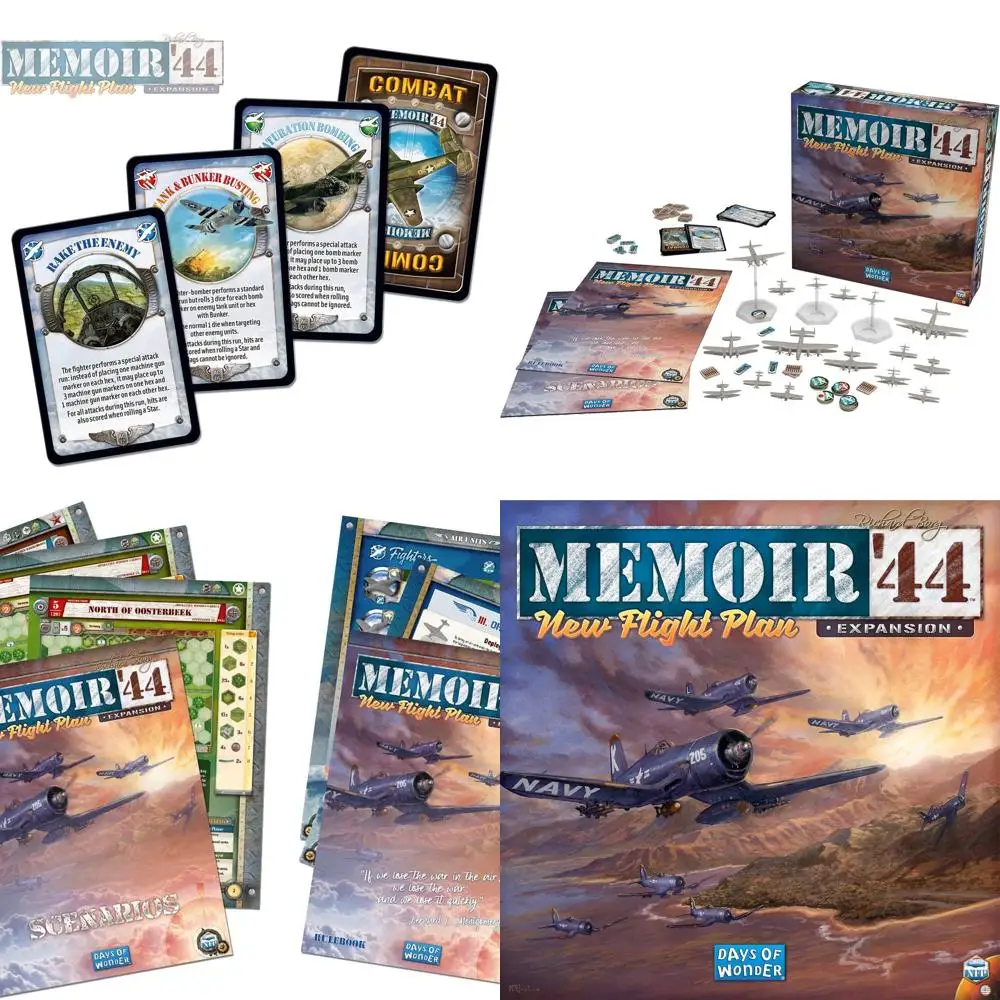 

WWII Air Combat Expansion: Memoir '44 New Flight Plan - Engage in Epic Strategy Battles for Ages 8+, 2 Players, 30-60 Mins