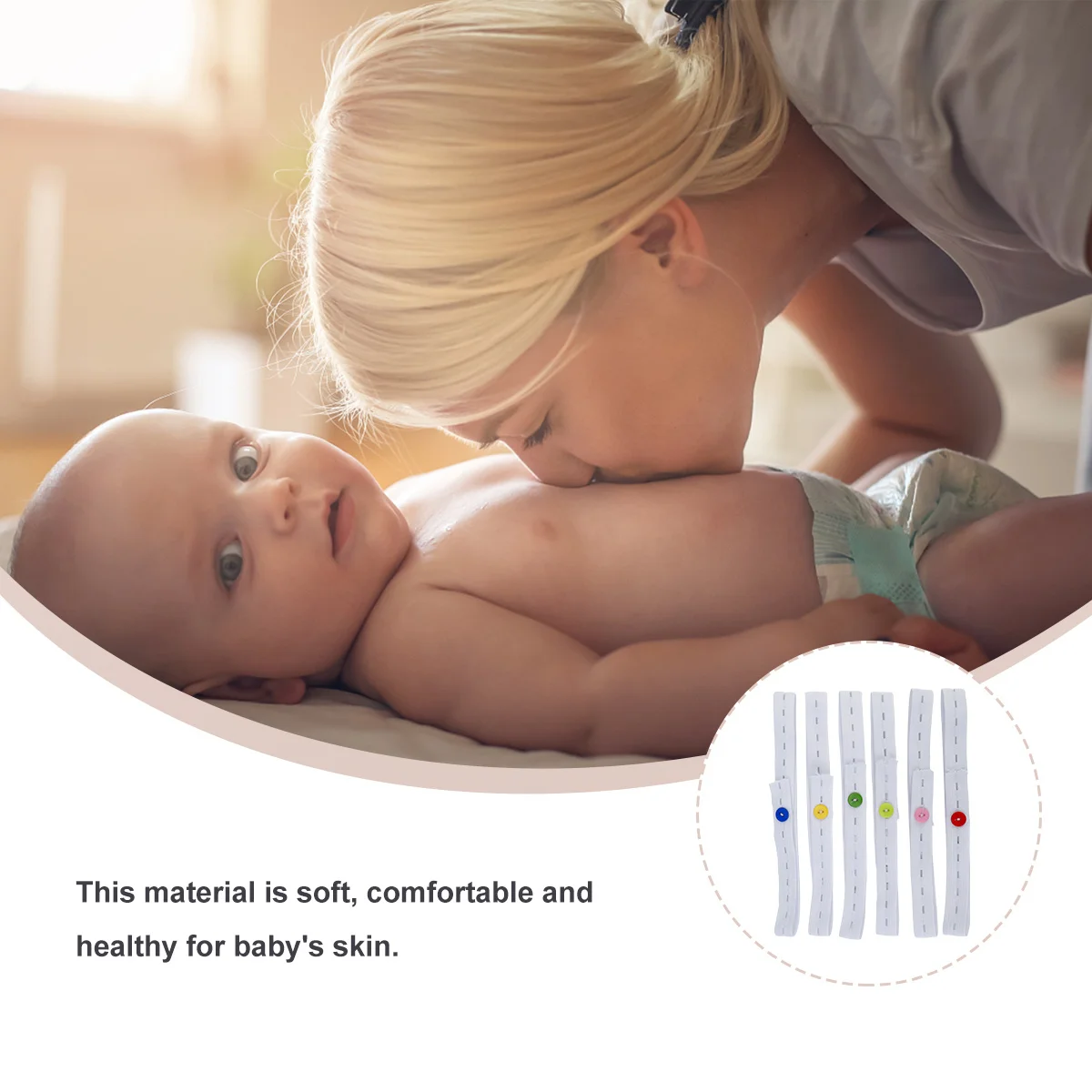 30 قطعة مشبك حفاضات قابل للتعديل حزام مشبك اتقان غرامة مرنة حفاضات الرضع حزام ثابت سهل التنظيف مادة لينة #4