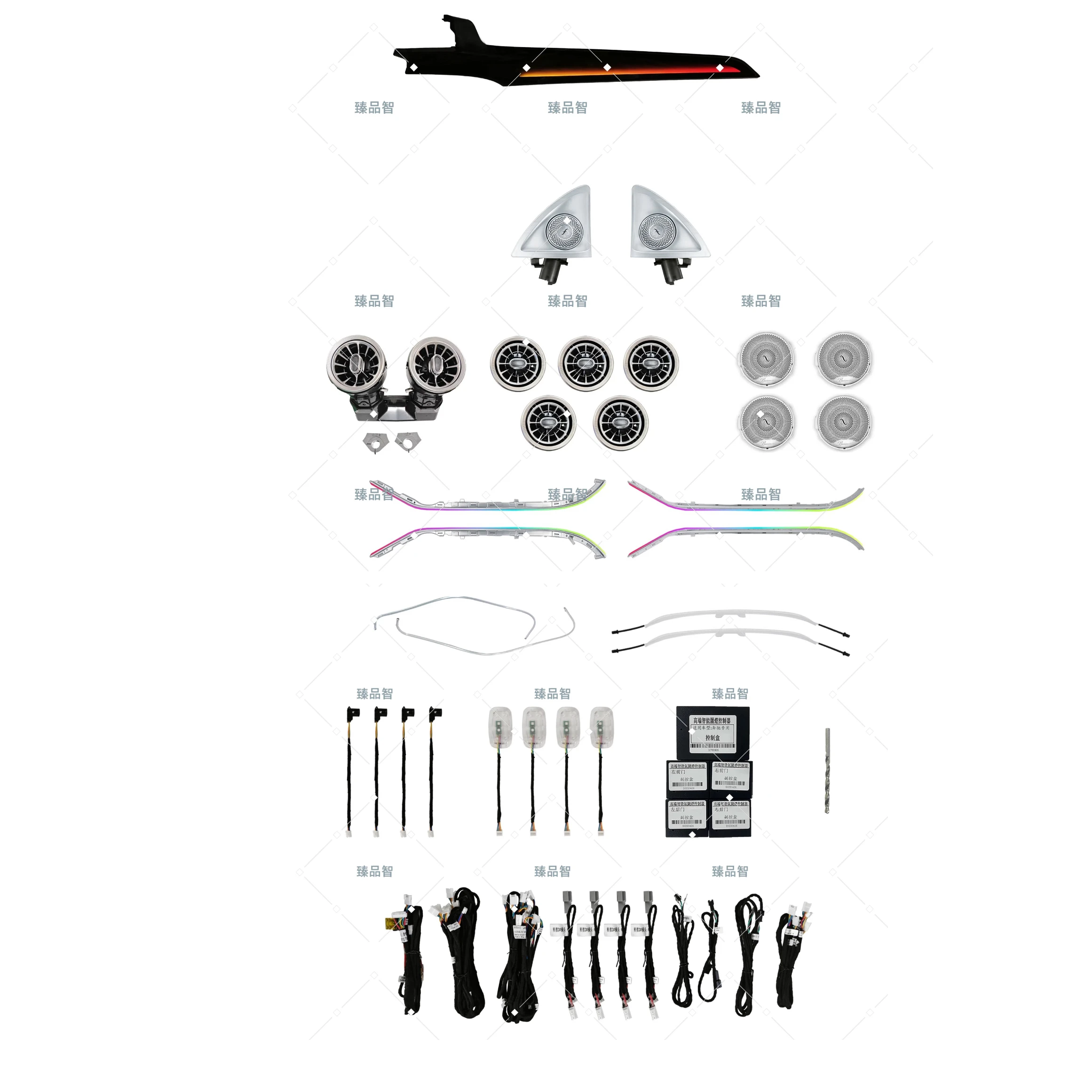 

Car Ambient Light LED Full Kits Suitable W205 GLC X253 2015-2021 Benz C-Class Lighting Car