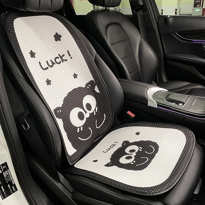 Car Cushion Summer Four Seasons General-Purpose Models Car Cartoon Cute Monster Single Seat Ventilation Ice Silk Seat Cushion