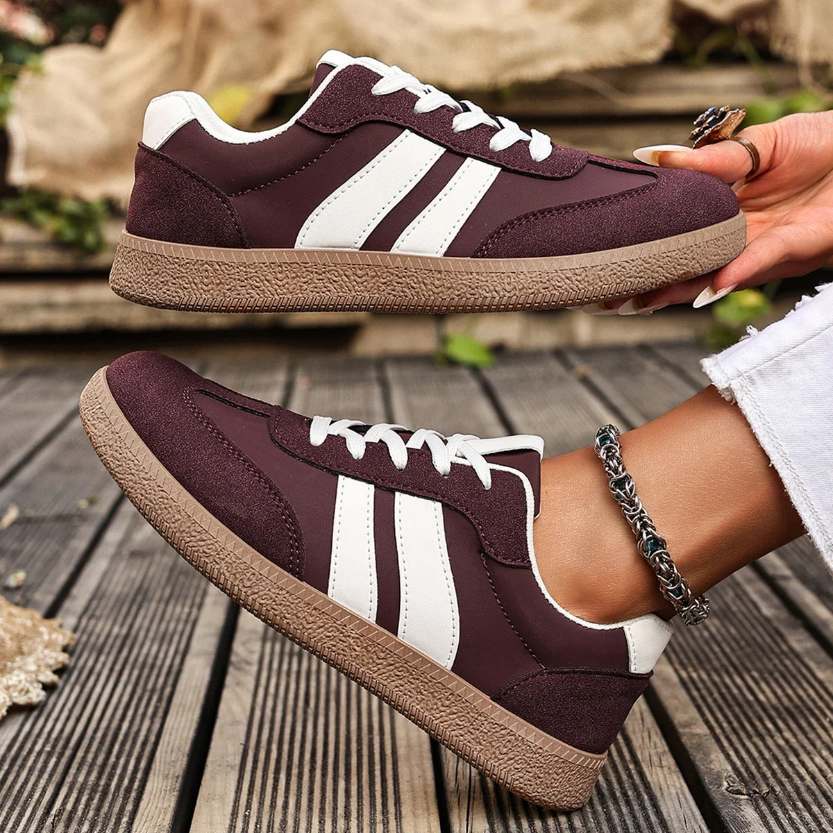 

Новинка 2023 года, женские кроссовки, весенне-осенние кроссовки на платформе, женские разноцветные спортивные туфли на шнуровке, женская удобная нескользящая обувь