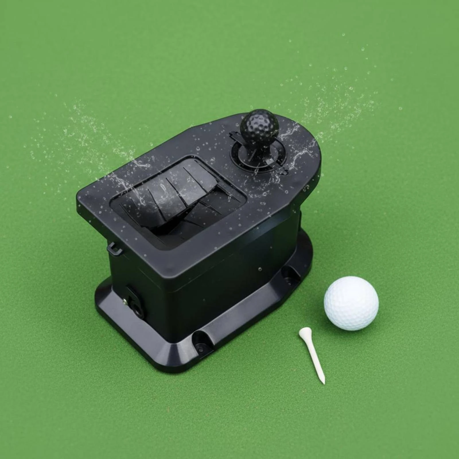 Golf Vehicle Club Cleaner Compact Vehicle Mounted Club Washer Sports Accessory Molded Base Plate Rounded Top view 6