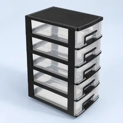

5 Layer Transparent Storage Box Drawer Style Desktop Organizer for Office Home Stationery Makeup Brush Pen Supplies