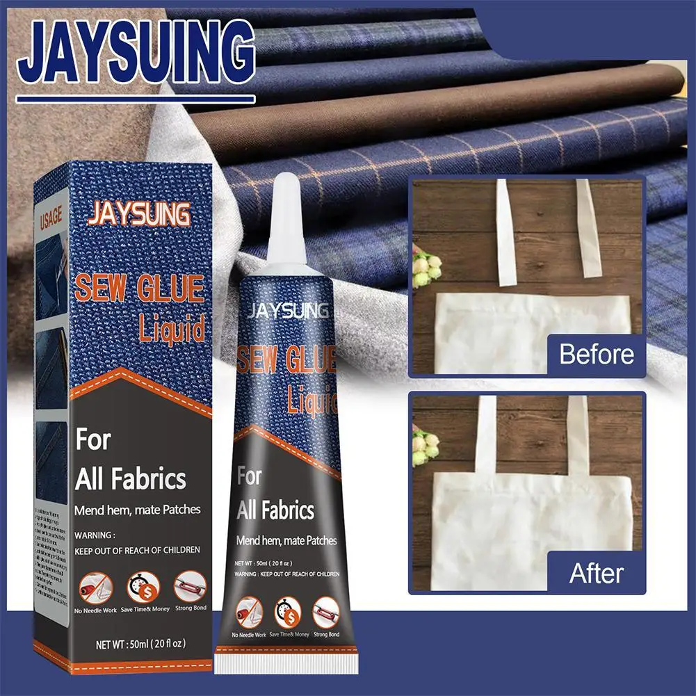 fabric sewing glue Liquid Instant Fabric Sew Glue Leather Supplies Glue Drying Adhesives Kit Ultra-stick Stitch Sew Fast Se U1Z6