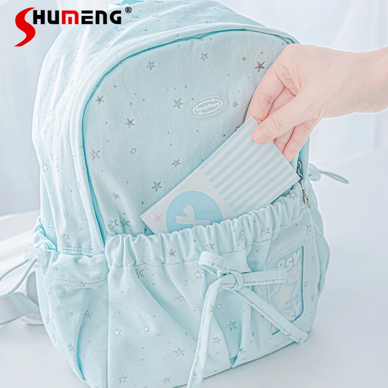 2026 Spring New Japanese Lolita Style Shock-Absorbing Backpack Cute Korean Travel Student Shopping Bags Soft Girls Y2k Sweet Bag