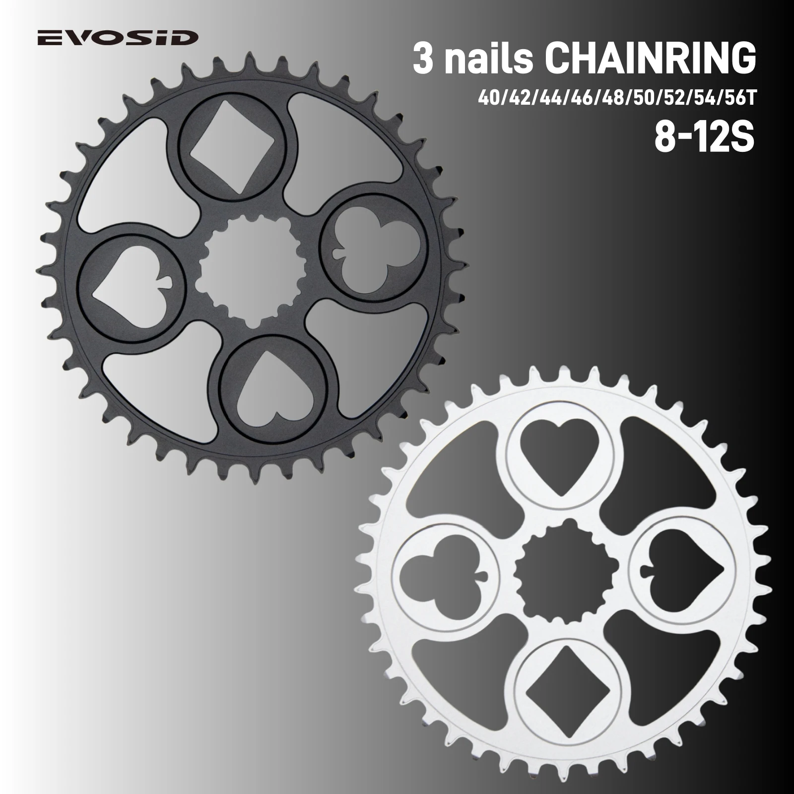 EVOSID Road Bicycle Chain Wheel 8-12Speed Crown Folding Bike Chainring 40/42/44/46/48/50T Narrow Wide SprocketWheel