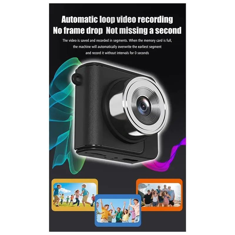A41Z-Retro Keychain Camera With Flash Lamp Small Digital Camera For Kids Microcamera Automatic Loop Video Mini Camcorders