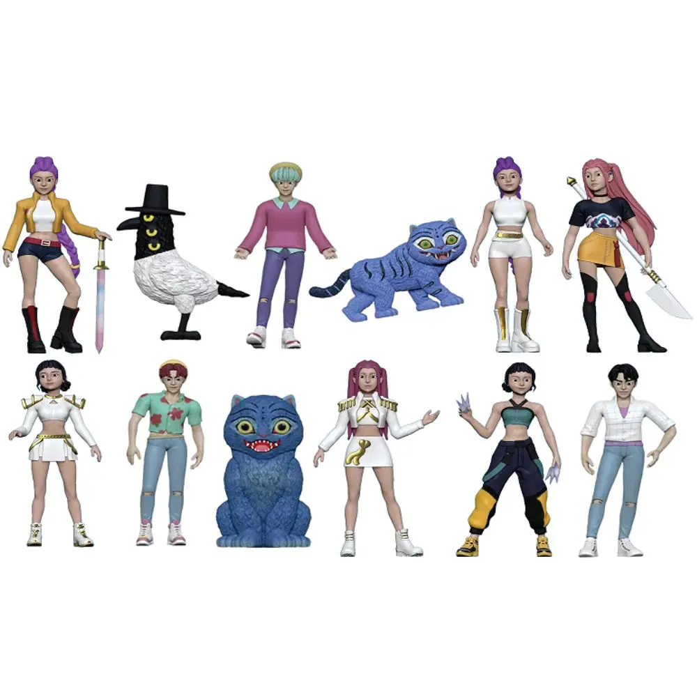 أنيمي 12 قطعة/المجموعة Kpop شيطان الصيادين نموذج لجسم لعبة الكرتون الألعاب الأجهزة الطرفية مكتب الديكور جمع أرقام لعبة مجسمة هدية #4