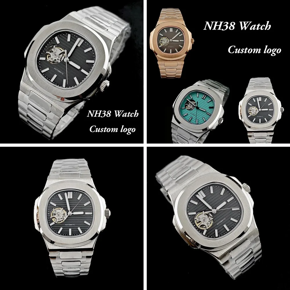 

wholesale price NH38 Automatic Watch Men Stainless Steel Custom Logo High Quality Mechanical Wristwatch Sapphire
