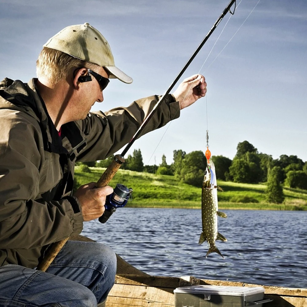 10 قطعة ملاعق الصيد السحر عدة سمك السلمون المرقط الوامض السحر مع حقيبة للتخزين الصيد تويست المغازل مع الشائكة هوك الصيد اكسسوارات #4