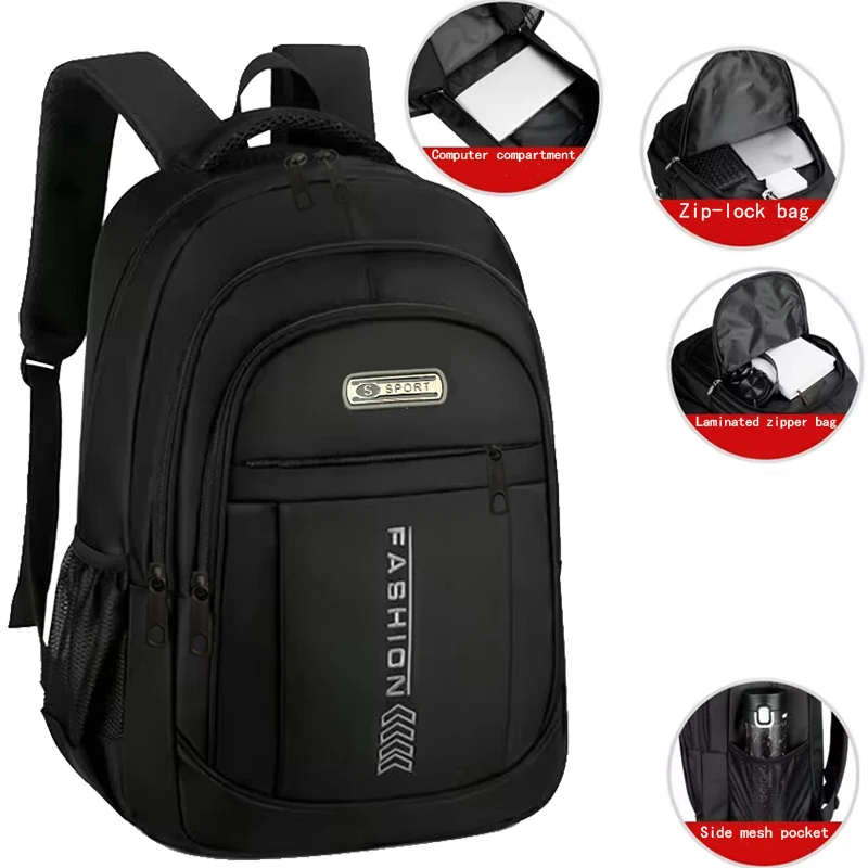 حقيبة ظهر متعددة الجيوب ذات سعة كبيرة، أنيقة ومتعددة الاستخدامات، يمكن حملها للسفر، مع أشرطة كتف قابلة للتعديل