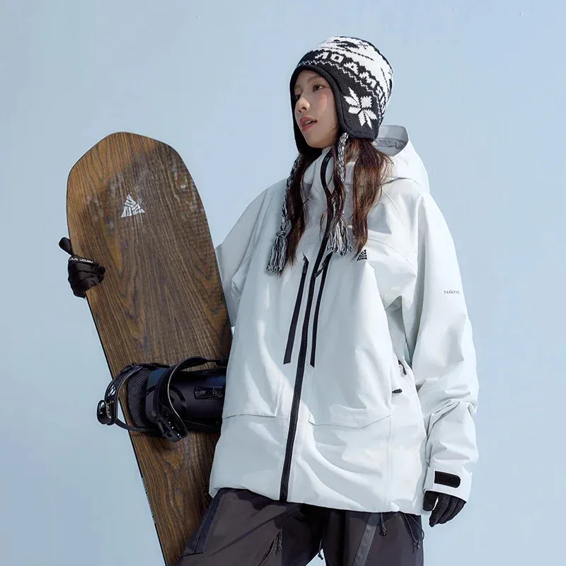 

NANDN 3L Snowboard Jacket for Men Women Couple Pullover Top Single Board Professional Ski Suit Windproof Wear-resistant Warm