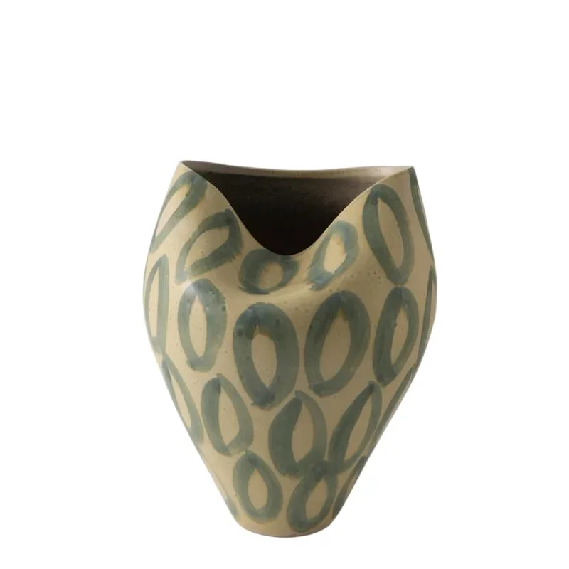 

High temperature ceramic vase art homestay model room pottery pot flower ware entrance jewelry ornament
