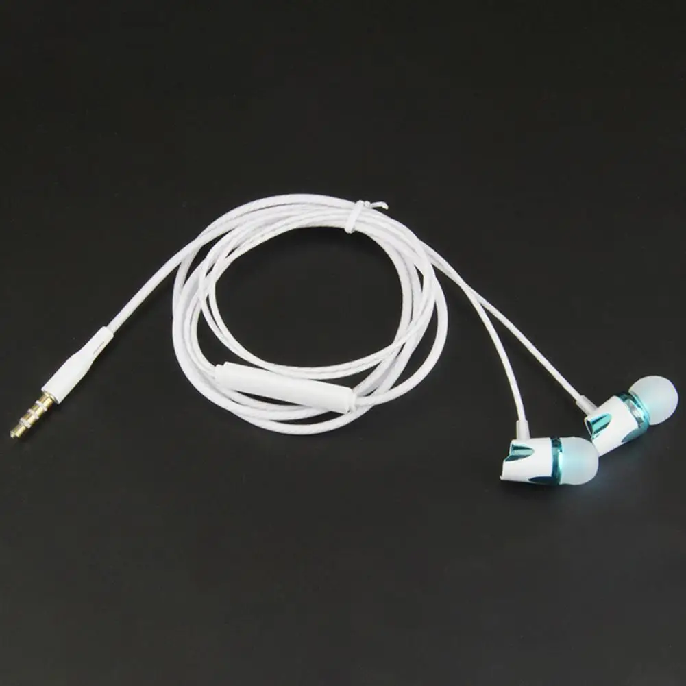 Noise-cancelling Microphone Headphones High-performance Fashion Electroplating In-ear Headphones with for Computers