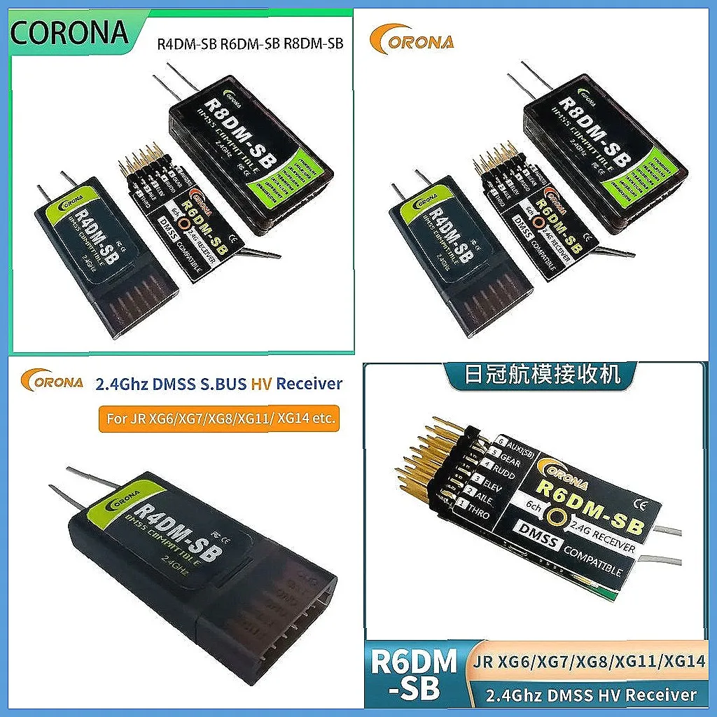 

Приемник SkyCityFPV 2.4G DMSS R4DM-SB, совместимый с передатчиками JR XG6, XG7, XG8, XG11, XG14