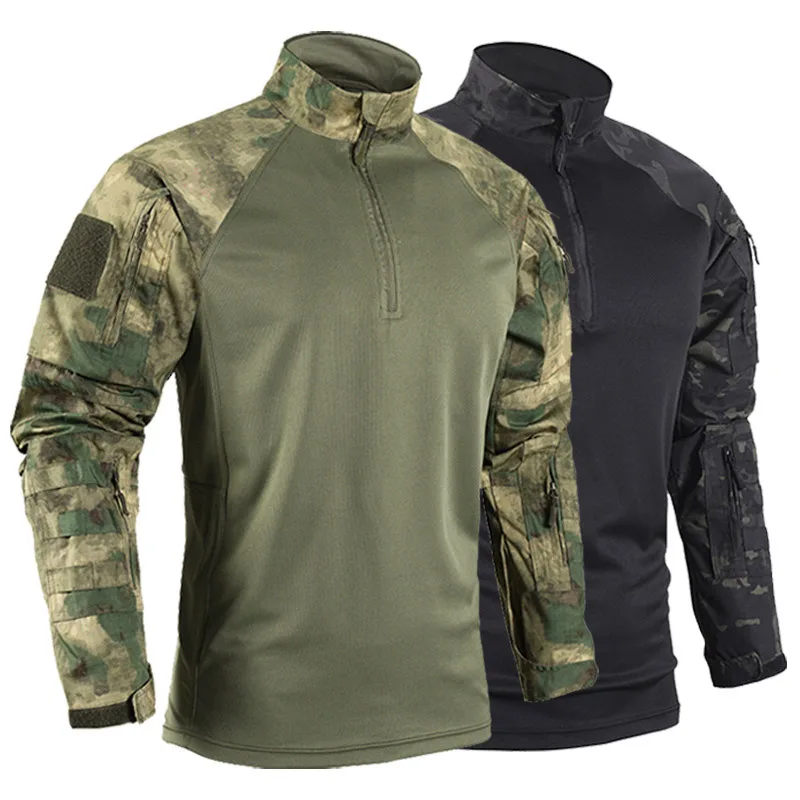 Mens Pioneer Frog Tactical Top G3 CP Camouflage Summer Quick Dry Training Clothing Outdoor Military Shirt Sportswear Combat Gear