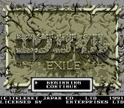 بطاقة ألعاب Exile 16bit MD لمحرك Sega Mega لـ Genesis
