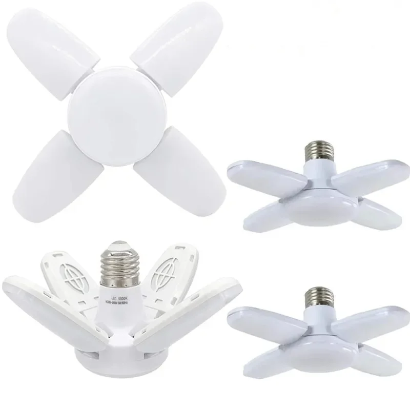 Fan Shaped Foldable LED Bulb 85-265V 40 Bulbs Deformation Suitable For Homes Warehouses And Garages Warm White Celling light