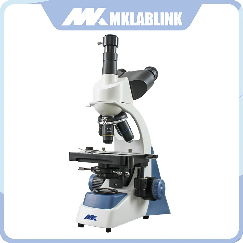 MKLABLINK Biological Microscope Trinocular Head LED Lamp Microscope for secondary school, university, laboratory