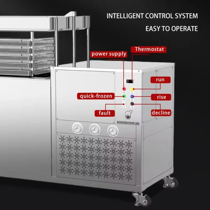 SUS304 Stainless Steel 20min Blast Freezer -45~-60℃ Liquid Freezing Machine for Seafood Meat Processing