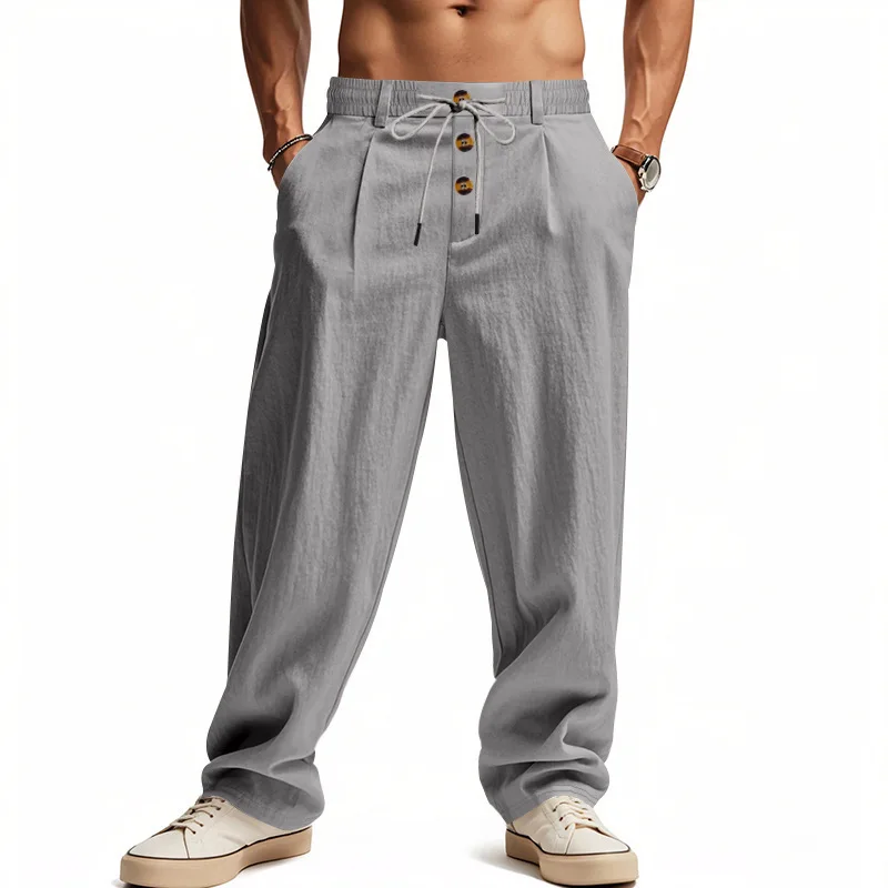 Men's New Casual Pants Breathable Loose Straight Trousers Fashionable Versatile Men's Clothing