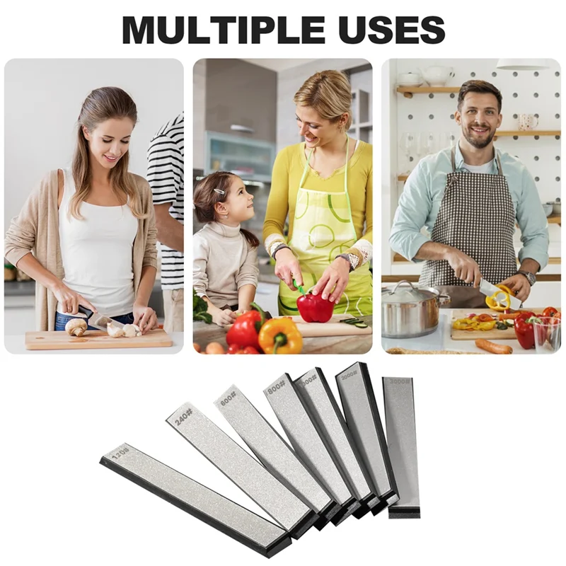 My Home 7Pcs Diamond Whetstone Knife Sharpener For Ruixin Pro Rx008 Knife Sharpener Stone 120 240 600 800 1000 2000 3000 Set Eas