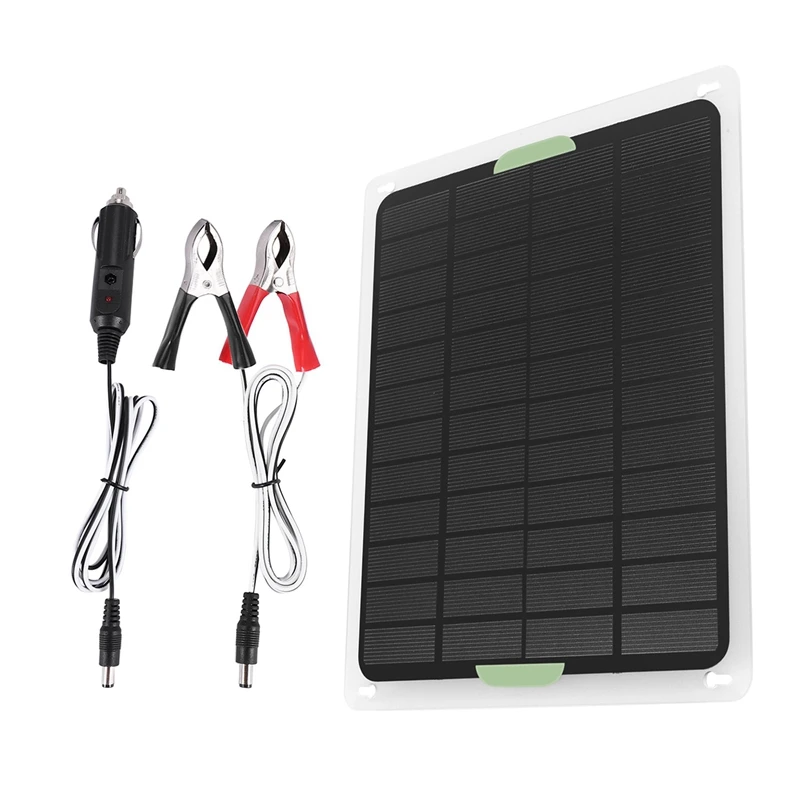 2X 20W Solar Panel 12V/5V USB2.0 Solar Car Charger Outdoor Portable Monocrystalline Silicon Flexible Solar Panel