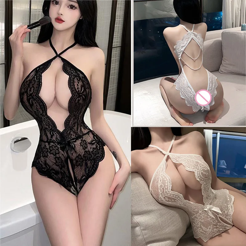 Sexy Lingerie Jumpsuit Woman Strap Lace Opening Seductive Hot And Passionate All-in-one Style Lingeries Sexy Femme Sex Shop