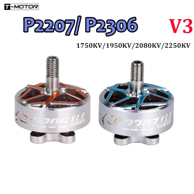 T-MOTOR P2207 P2306 V3 Pacer 6S KV1750 KV1950 KV2080 4S KV2550 Brushless Motor for RC FPV Freestyle Racing Drones Parts