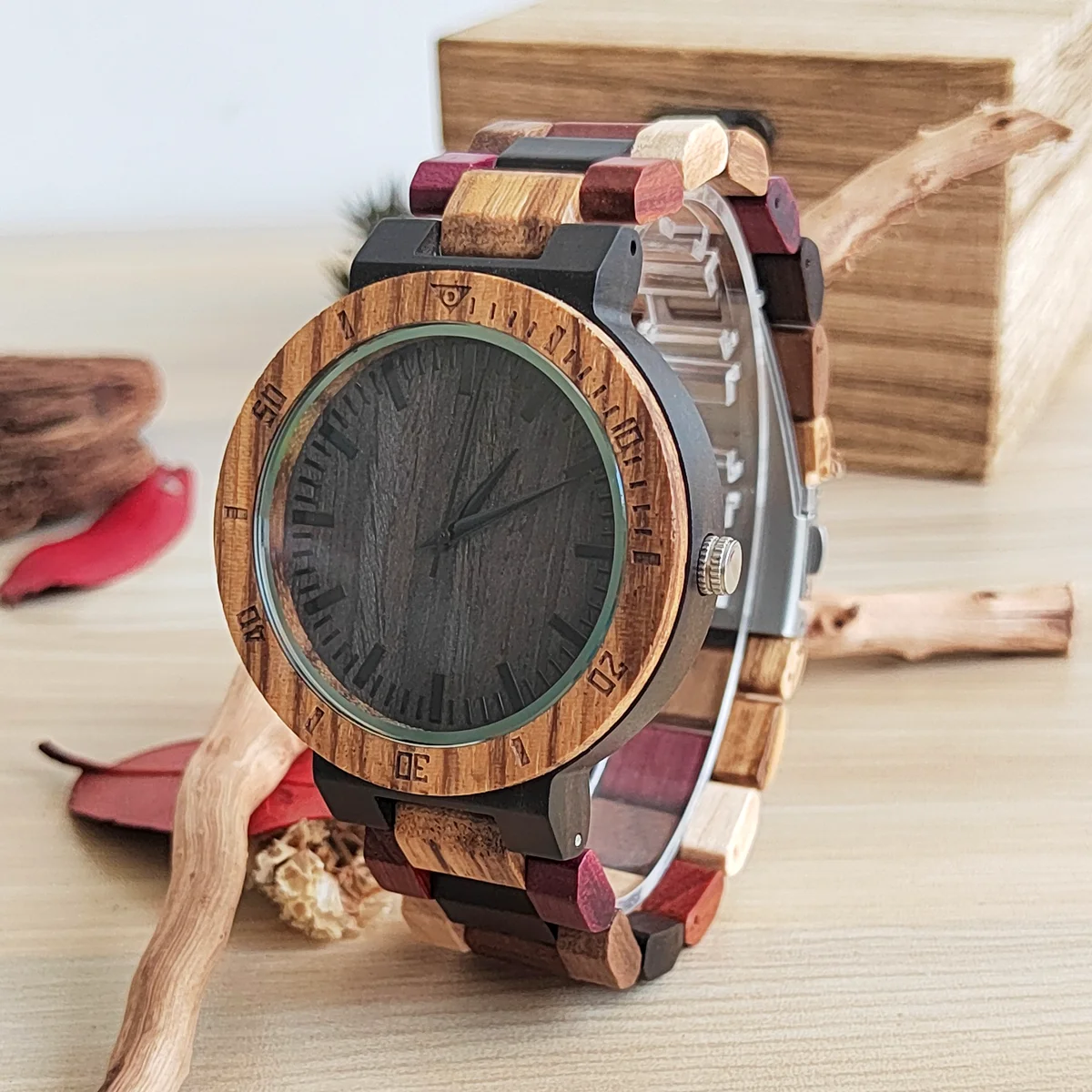 

Wooden Watch Man Fashion Men's Quartz Wristwatches Wood Wrist Watches Clock Personalized Anniversary Gift Husband reloj madera