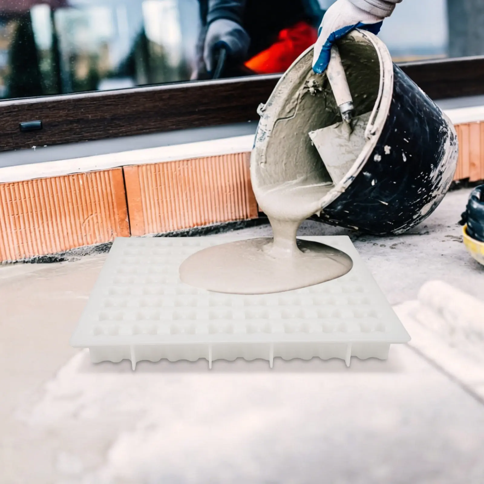 Concrete Spacer Mold Heavy Duty White Plastic Flower Shape Decorative Casting Mold for Construction Concrete Spacer Formwork