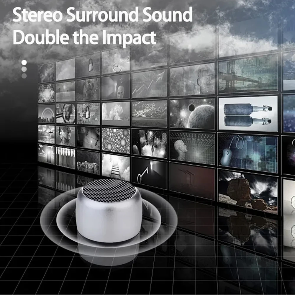 M1 휴대용 블루투스 스피커 - 베이스가 있는 스테레오 서라운드 사운드, USB 미니 야외 스피커