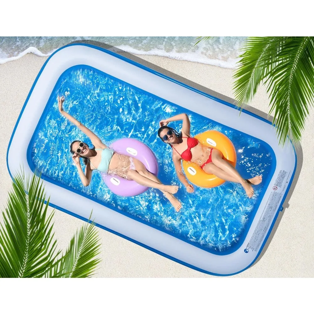 

Inflatable Swimming Pool 120" X72" X20" Family Swim Center for Kids Full-Sized Lounge Pool for Kids Adults Easy Set for Backyard