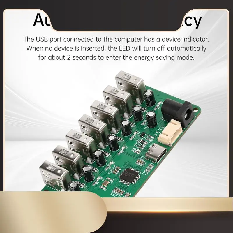 Módulo HUB USB 2.0 DC5V 1 a 7 portas USB Hub Módulo de expansão divisor de sete portas com LED 480Mbps-N36R