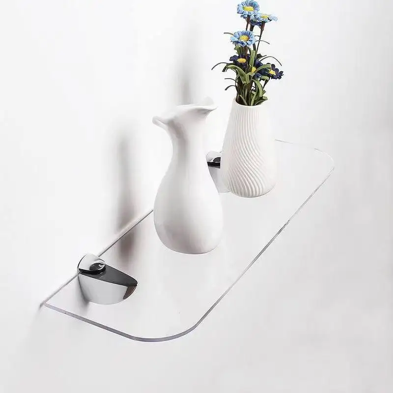 Premium Clear Acrylic Display Stand Perforated Wall Mounted Decorative Stand Flower Vase Book Aromatherapy Display Stand