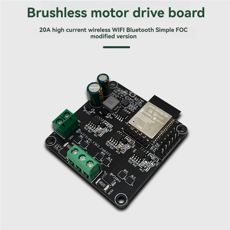 【New User Coupon】Simplefoc Brushless Motor Driver Board High-Power ESP32 20A Wireless WIFI Bluetooth Simple FOC Retrofit Module - view 4