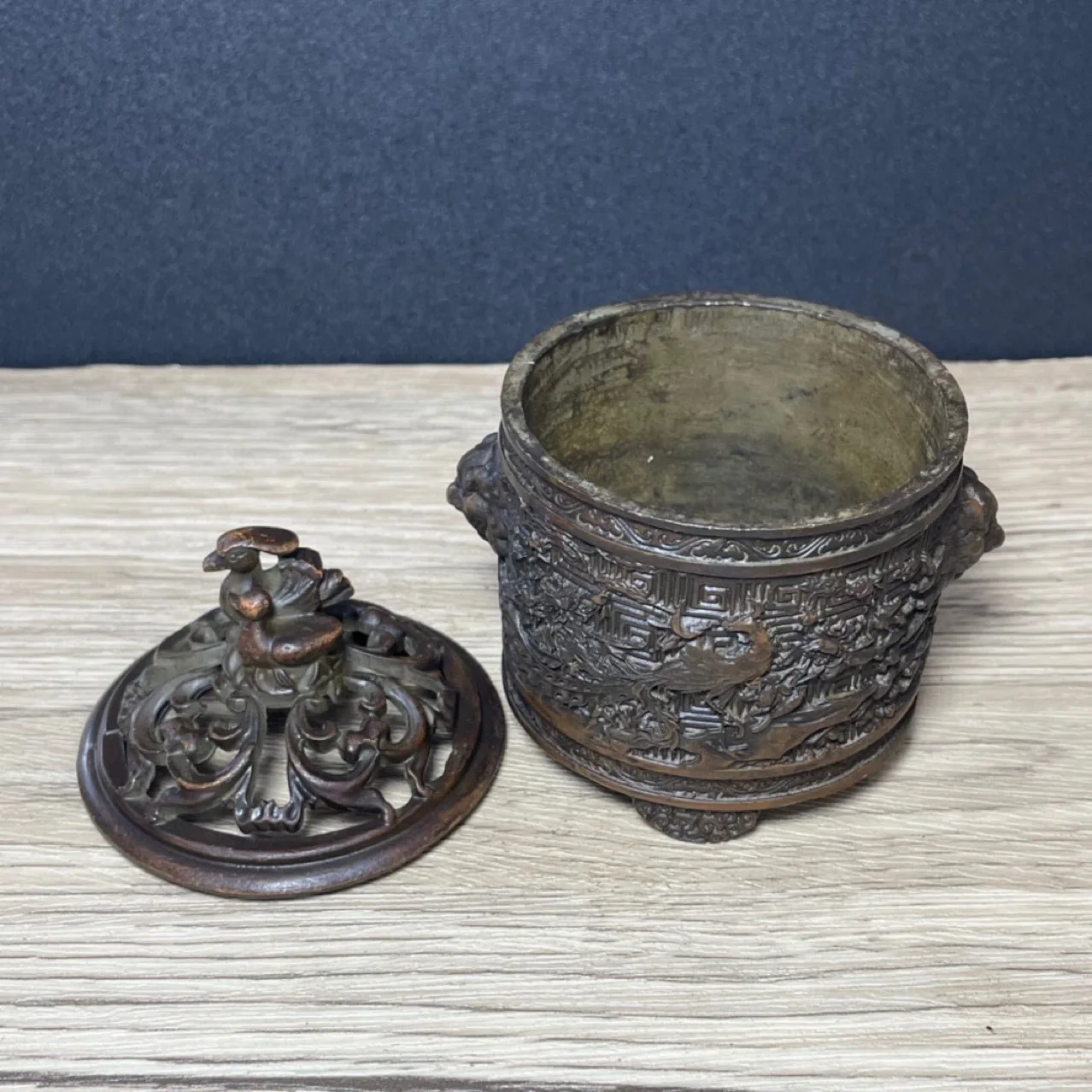 Copper Mandarin duck Incense Burner Statue dragon and phoenix Statue Office Home Decor Gift
